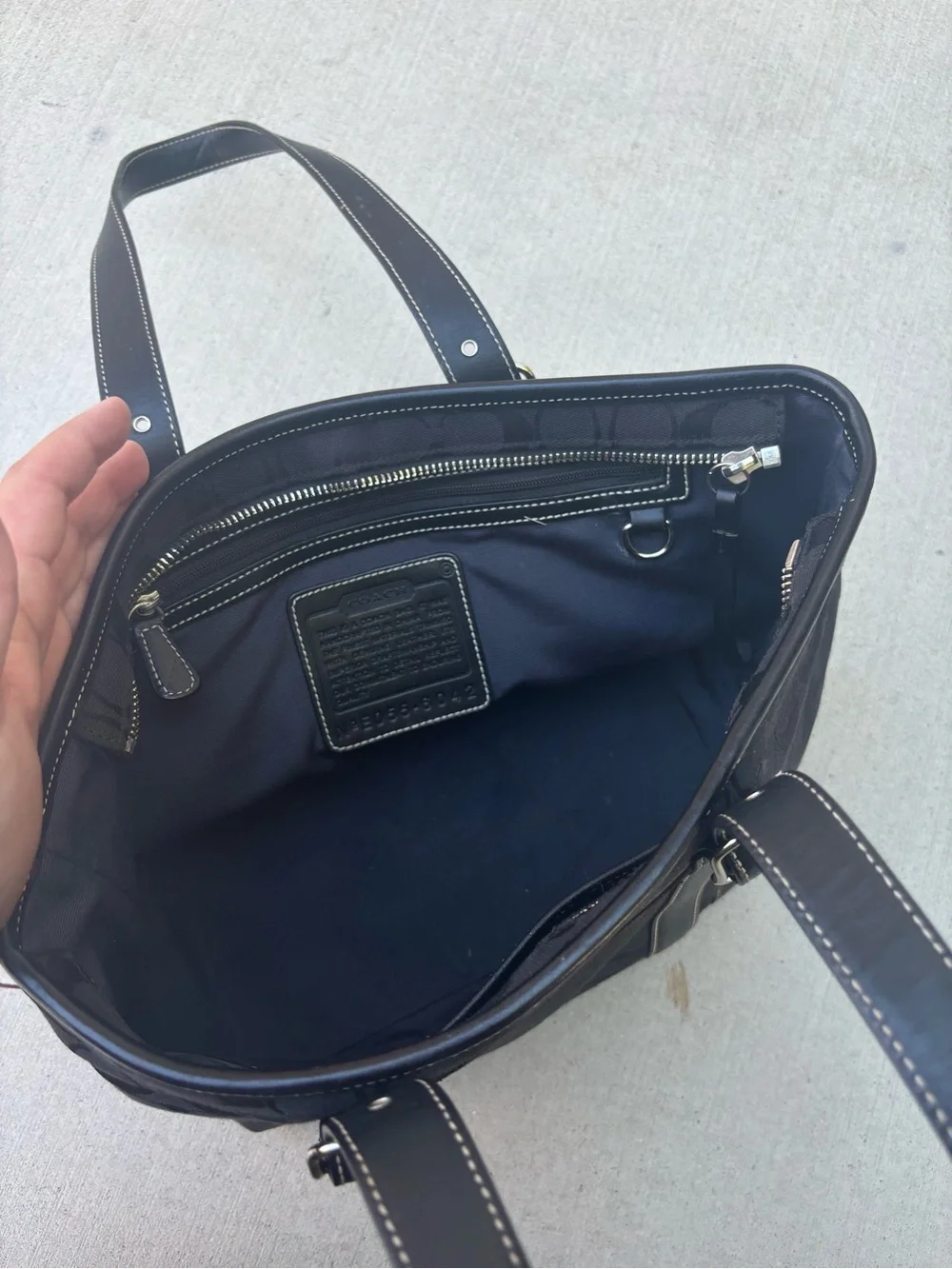Coach Black Signature Canvas Briefcase Tote